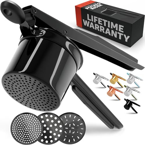 Priority Chef Potato Ricer 3 Disc, All Black, GM-PC-RICER3-BLKAL