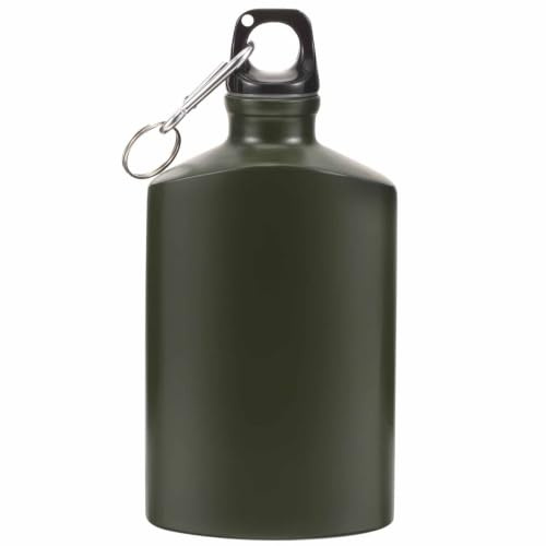 YARNOW Borraccia Militare Portatile Alluminio Resistente Bottiglia Piattaforma Per Escursionismo Campeggio Caccia Con Gancio Pratica Bottiglia Acqua Impermeabile Adatta Per Attività All'Aperto