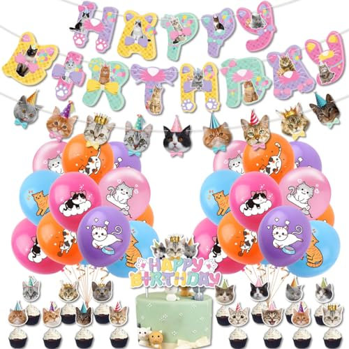 MAIGO Cat Cake Topper - 40 Pieces for Cat Birthday Parties & Accessories