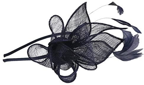 TOGEVAL Eleganter Fascinator Damen Haarreif Mit Jute Und Kleiner Hut Haarklammer Für Cocktail Tee Party Halloween Weihnachtsfeiern Modischer Haarschmuck Vielseitig Kombinierbar