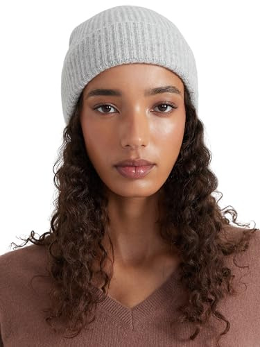 Style & Republic Damen Klassische Kaschmir Mütze-Beanie aus 100% Cashmere, Deine kuschelige und warme Premium-Strickmütze für stilvolle Herbst und Winter-momente
