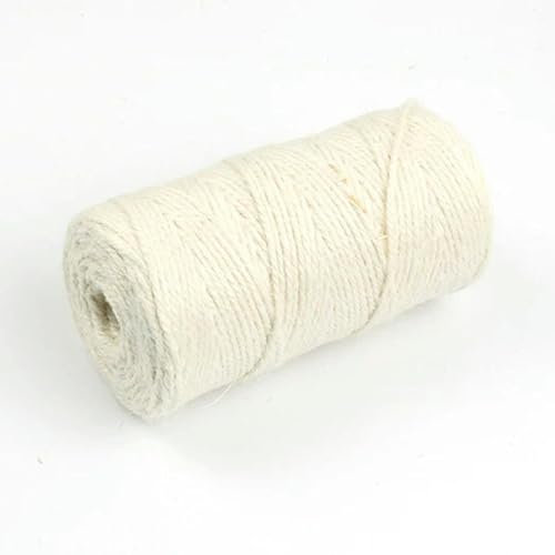 VICIYOO 100 m/Rolle Juteschnur 2 mm 3 Stränge natürliche Juteschnur Kordeln Sackleinen Seile für DIY Handwerk Verpackung Display
