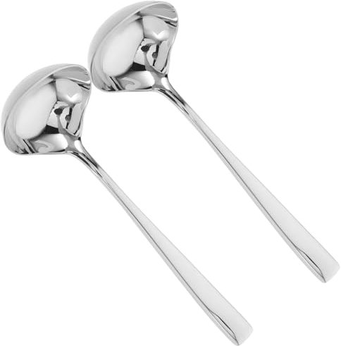 OUNONA Mestoli in Acciaio Inossidabile Da 2 Pezzi - Cucchiai Per Salsa E Zuppa Per Utensili Da Cucina Da Cucina E Da Portata