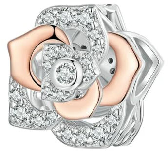 LAYCHEN Perline Con Ciondolo A Forma Di Cuore Con Albero Della Vita In Rosa E Oro Per La Creazione Di Gioielli Da Donna, In Argento Sterling 925, Per Braccialetti Originali.