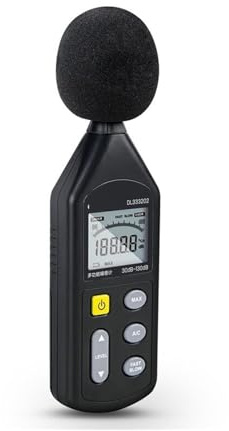 Fonometro, Misuratore di livello sonoro digitale Misuratore di decibel di rumore Schermo LCD a colori Gamma da 30-130 dB Connessione dati USB