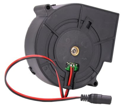 Sistema de refrigeración resistente de 97 x 33 mm, ventilador de 12 V para electrónica de estufa de leña, ventilación de doble rodamiento de bolas de 5500 rpm, ventilador de barbacoa con construcción