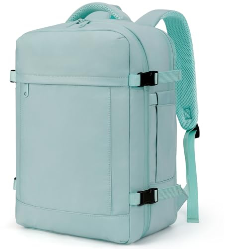 VSNOON Zaino per Ryanair 40x30x20 Zaino da Viaggio Aereo Bagaglio a Mano Borsa da Cabina Borse Valigia Zaini Casual Unisex per Wizz Air EasyJet Laptop Daypack, Verde