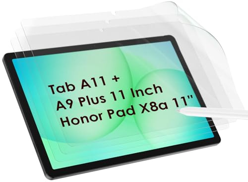 WD&CD 3 Pack Screen Protector Compatible with Samsung Galaxy Tab A11 Plus/ A9 Plus 11 Inch/Honor Pad X8a 11, Soft Clear PET Paper Ultra Film High Definition Write and Draw Like on Paper