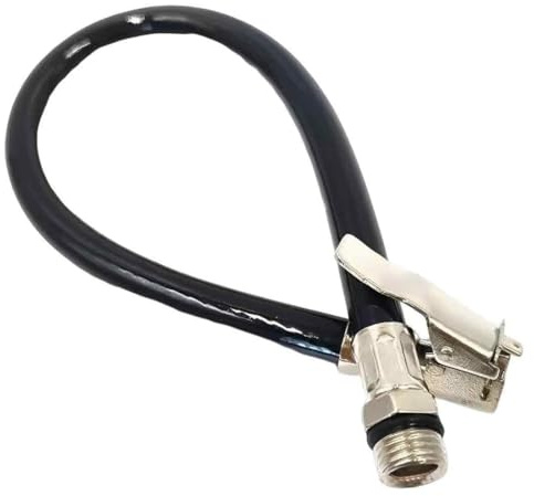 XENQITO 1 Pezzi Tubo in Gomma per Gonfiaggio, Tubo Gonfiaggio Pneumatici, Prolunga Valvola Pneumatici, Estensione Flessibile Della Valvola, Per Pneumatici di Biciclette, Motocicli, Auto(Nero)