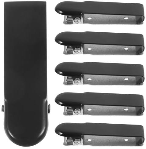 FOMIYES 6pcs Black Metal Money Clips Cash Register Drawer Clips Universal Cash Tray Insert for Store Handling Supplies