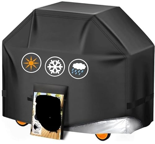Copertura BBQ Oxford 420D Argentata, Telo Barbecue da Esterno Impermeabile Antipolvere Antisole per Grill Rotondi e Quadrati(75 * 70CM)