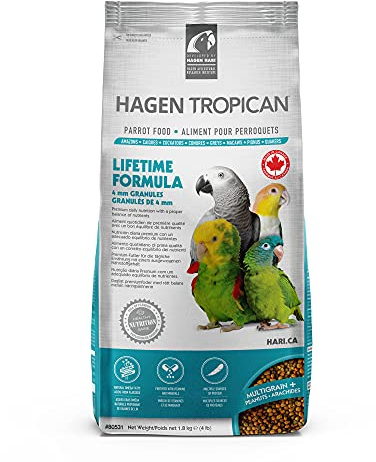 Tropican Mischfutter Granulat für Papageien, 1,8 kg
