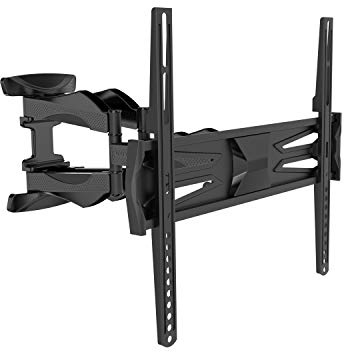 TM Electron TMSLC140 Soporte de Pared Universal inclinable Giratorio con Brazo Doble para monitores o televisores LED, OLED, LCD, Plasma de 32 hasta 60, MAX. 30Kg, VESA 400X400, Negro