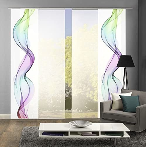 4er-Set Schiebegardinen, 94265-704, ALBERTA, Höhe 245 cm, multicolor