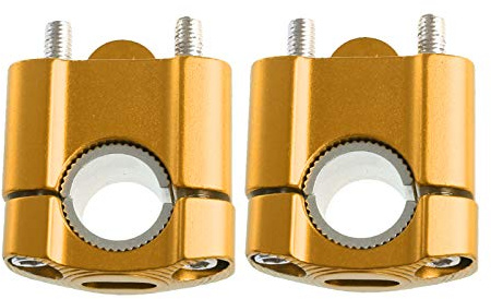 MASO Motorcycle Handlebar Risers Universal Motorbike Handlebars Risers Fit For 7/8 22mm / 11/8 28mm Aluminium Alloy Durable Bars Clamp - Gold