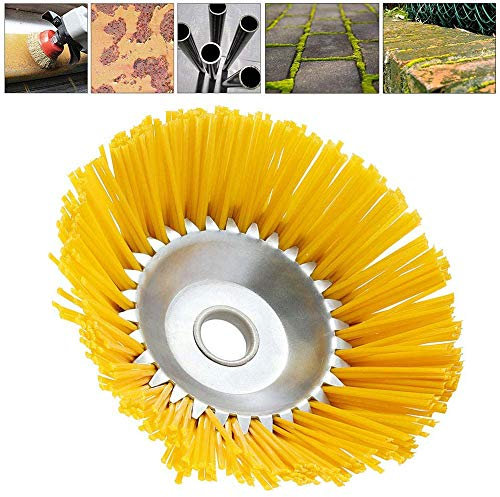 YAOBAO Profi Unkrautbürste Wildkraut Fugenbürste, Kegelbürste Für Motorsense Winkelschleifer Aus Edelstahl Und Runder Freischneider, Durchmesser 200Mm, Bohrung 25.4Mm