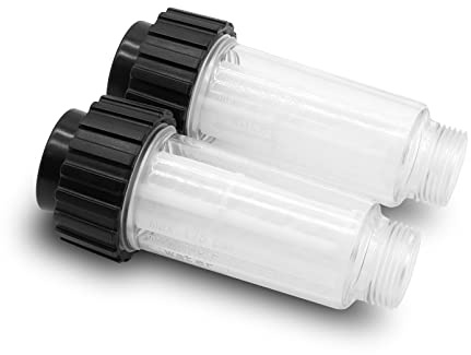 DERASL Kärcher Wasserfilter für alle Kärcher Hochdruckreiniger mit 1,9 cm Wasseranschluss, 4.730-059.0 mit Filtereinsatz, 2 Stück