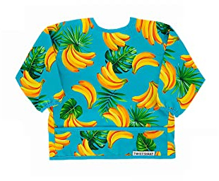 TWISTSHAKE Babero con mangas impermeable bebé, a partir de 6 meses, Plátano, Banana (A-43-103)
