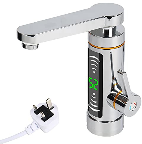 Instant Hot Water Tap, Electric Instant Heater Hot Water Faucet, Kitchen Water Quickly Heating Faucet with LED Digital Display