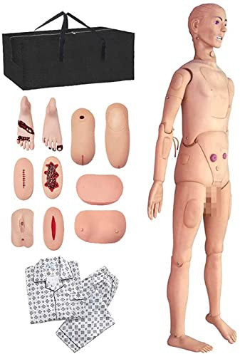 BJYX 170 cm lebensgroße Krankenpflege Pflegepuppe Altenpflege PVC Krankenpflegepuppe, Schaufensterpuppe zum Lehre & Bildung Medizinische Versorgung