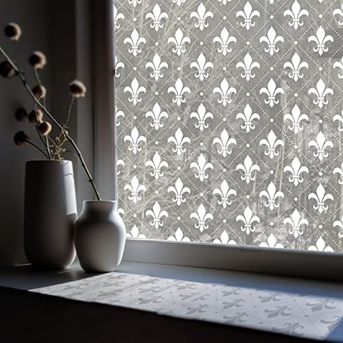 ChicSkin Fensterfolie Lilienblüte milchglas Blickdicht 39x200cm | Wiederverwendbar Blumen statische sichtschutzfolie fenster folie,Wohnzimmer Schlafzimmer milchglasfolie fensterdekoration