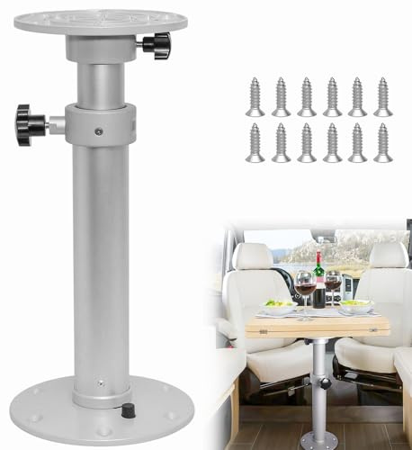 HWHongRV Verbesserter Bootstischsockel, abnehmbare, verstellbare Aluminiumlegierung, Wohnmobil-Tischsockel, Standbein, Halterung, Rahmen, 45 - 70 cm Höhe, für Wohnmobil, Boot, Marine, Yacht