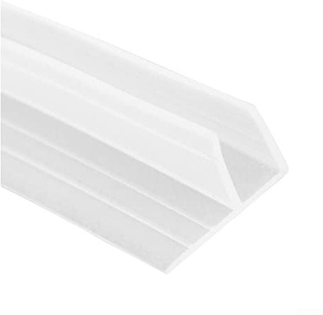 HEIBTENY Tira de Sellado en Forma de F, 2M para Baño, Ducha, Junta Estanca, a Prueba de Salpicaduras, para Puertas de Cristal y Correderas