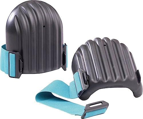 Knieschoner 1 Paar mit Stretchbändern, DIN Zertifiziert, Arbeitsschutz, Fliesenlegerhilfe Knieschutz, Kniepolster Stufe 0, Schwarz CT_K380000_0
