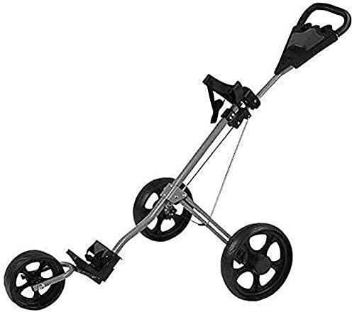 ZAANU Golf Push Cart Golf Golf Push Carts Golfwagen 3 Räder Faltbarer Handwagen Golfwagen mit Scorekartenhalter, schnell öffnender und schließender Golfwagen, für Heimsportübungen