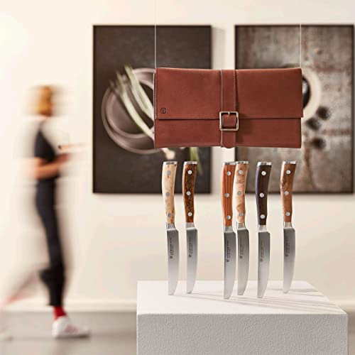 WÜSTHOF - Ikon Steakmesserset mit Lederetui