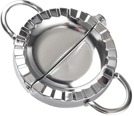 Nakouerhuo 5.9 Inch XX Large Pierogi Dumpling Maker, Stainless Steel Ravioli Goya Empanada Press Mold, Wraper Dough Stamp Cutter Crimper - for Pie Gyoza Empanada Pierogi Ravioli Dumpling Mould Pastry