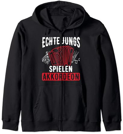 Echte Jungs Spielen Akkordeon Steirische Akkordeon Kapuzenjacke