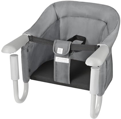 PandaEar Hook On High Chair| Portable Baby Clip On High Chair to Table Table High Chair Baby Eating Chair Booster Seat for Dining, Grey