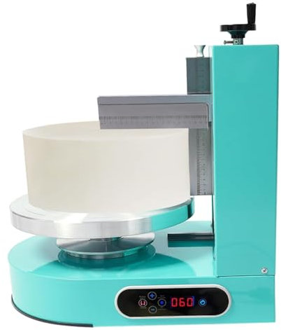 HSSMEUR Cake Decorating Coating Machine,Birthday Cake Cream Spreading Coating Smearing Machine,Cake Cream Smoother Adjustable Cake Scraper for 4-12inch Cake (Green)