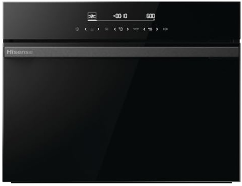 Hisense Electric Single Oven, 1000W, 18 Programmes, LED Display, Touch Control, Air Fry Function, Hydrolytic Cleaning, Jet Black