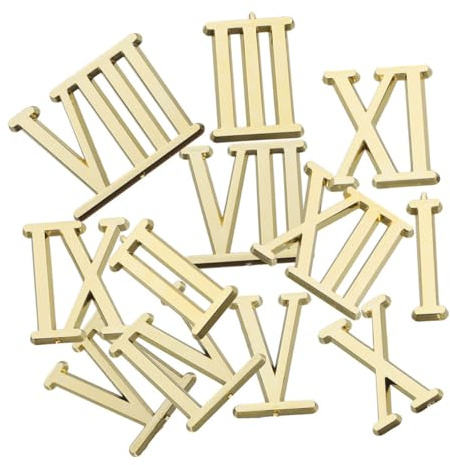Sosoport Ziffern-Set Mit Galvanisiertem Finish Uhrenzubehör Für Römische Zahlen DIY-Komponenten Für Digitale Uhren Reparaturteile Für Zifferblätter