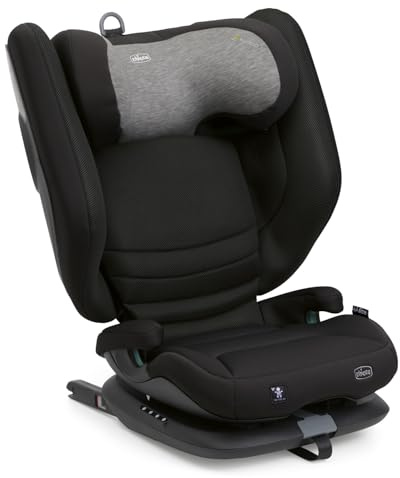 Chicco Fold&Go S i-Size (ECE R129/04), Silla de coche 100-150 cm, con Conectores Rígidos Isofix, Niños 3-12 años, Reclinable y Plegable, Protección Lateral, Altura y Asiento Regulables