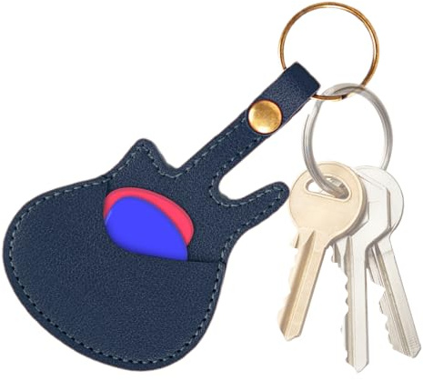Genérico Keychains de Soporte de Guitarra, Caja de Soporte de selección de Guitarra | PU Bolsa de plectro de - Bolsa de Organizador de Plectrum portátil para músicos, Reproductores de música