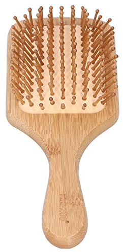 Qudinip Cepillo para el Cabello de bambú, Peine de Masaje del Cuero Cabelludo para Modelado de Cabello con Diseño Ergonómico, Eliminar Fácilmente los Nudos, Promover la Circulación
