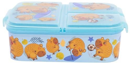 STOR Boîte à Sandwich Pokémon Enfant 3 Compartiments 2156ml - Lunch Box Scolaire Sans BPA pour École Maternelle