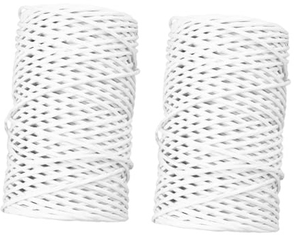 Tofficu Floral Wire Vine Wrapping Wire for Floristry Professionals and Hobbyists White Paper Coated 50M/164Ft Multipurpose Waterproof Twine for Wreath Making and Bouquet Crafting