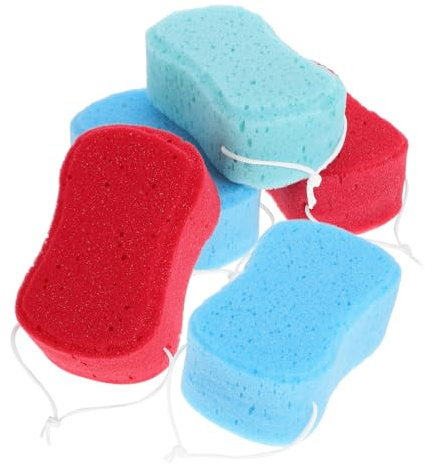 iplusmile 5 piezas Esponjas de Baño Seguras Esponja Corporal Exfoliante Espuma Rica Duraderas Colores Mezclados para Ducha