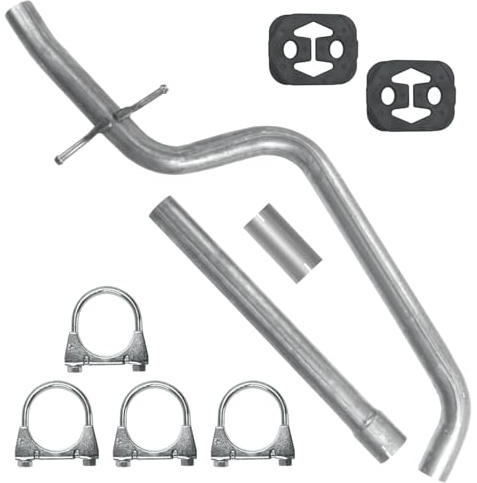 POLMOstrow Auspuff für Seat Leon 2 II 2005-2012 | Abgasrohr, Motoren: 1.6 TDI - 1.9 TDI | Fließheck