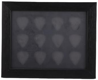 lyrlody Gitarren-Pick-Display-Rahmen, Gitarren-Pick-Rahmen mit 12 Plektren für den Wand-Desktop