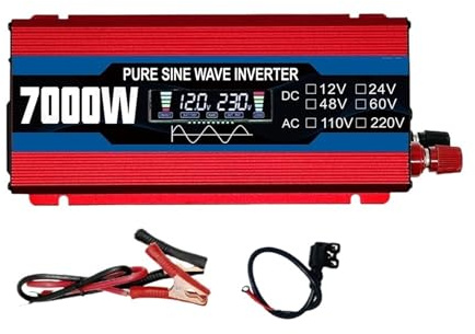Inverter di potenza, Inverter a onda sinusoidale pura da 7000 W, inverter di corrente da 12/24/48/60 V a 110/220 V, inverter solare(60V To 220V 50hz)
