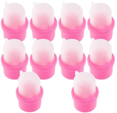 TOYANDONA Lot de 20 Bouchons en Silicone Réutilisables pour Dissolvant de Vernis à Ongles, Accessoires Manucure pour Utilisation à Domicile Salon
