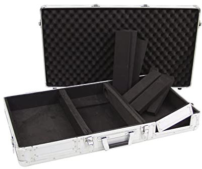 Omnitronic Professional DJ Flight Case in Alluminio. Per due DJ CD player e una console da 10 mix DJ. Dimensioni 840x470x155 mm.