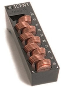 Inkiess Einzelmünzbehälter Minikord 1 Euro-Cent schwarz
