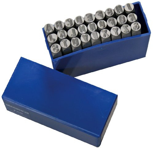SW-Stahl 08804L Schlagbuchstaben, 8 mm I Prägewerkzeug Härtegrad I Buchstaben Stempel Metall Präzision I Handstempel Alphabet 27-teilig I Gravur Stempel Legierung