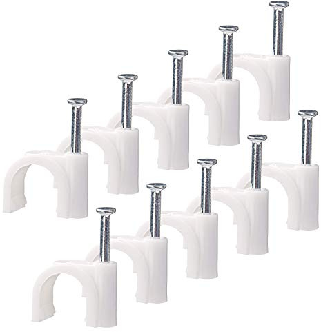 Grapas para cables 100 piezas 6mm Juego de Clip para Cable Redondo de 6mm 8mm 10mm